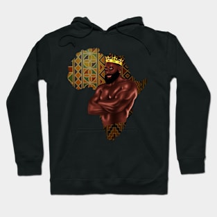 African King, Africa Map, Black History Hoodie